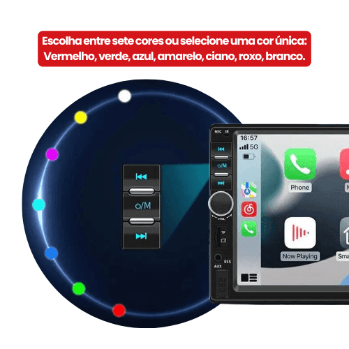 Tela Touch CarPlay 7 polegadas - Navcar