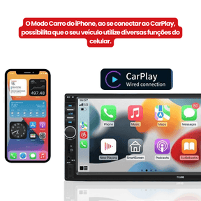 Tela Touch CarPlay 7 polegadas - Navcar